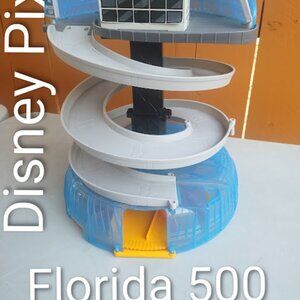 Disney Pixar Cars Toys Circle Race Track Cars Florida 500 Collapsing Track GUC